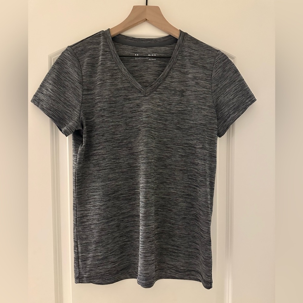 Under Armour Heathered Gray V-Neck Tee